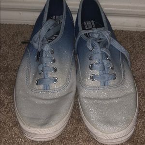 Keds sparkly blue ombré shoes 6.5